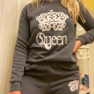 Gray Queen Crew Neck